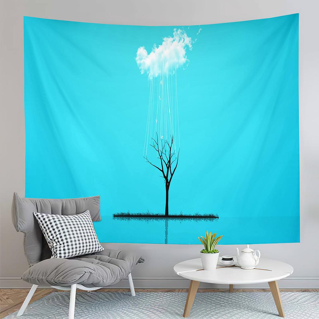 Abstract Sunset Landscape Tapestry Nature Scenery Tapestry Minimalism Style Tapestry Home Living Room Bedroom Wall Tapestries
