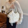 Summer leisure vacation fairy bud silk scarf foreign style large capacity hollow beach tote shoulder bag woman