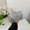Rhinestone Shoulder Bag Chain Strap Crossbody Bag Evening Clutch Small Handbag for Women Party Wedding Accessories