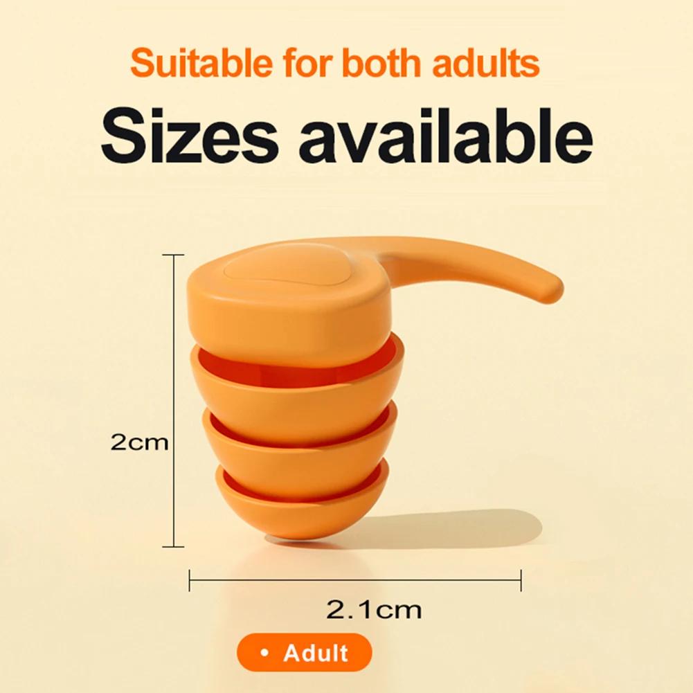 1 Pair Ear Plugs Sleeping Noise Cancelling Reusable Silicone Work Sound Block Earplugs Soft Waterproof Swimming EarPlug With Box