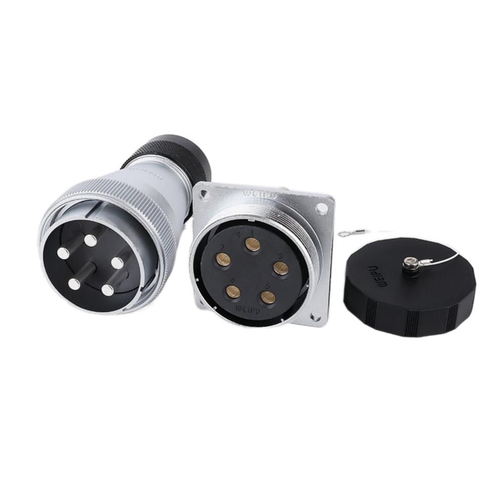 WEIPU WS48 TD+Z M48 Circular Waterproof Bulkhead Connector 5 7 20 27 38 42 Pin AC DC Power Adapter 50A Male Plug Female Socket