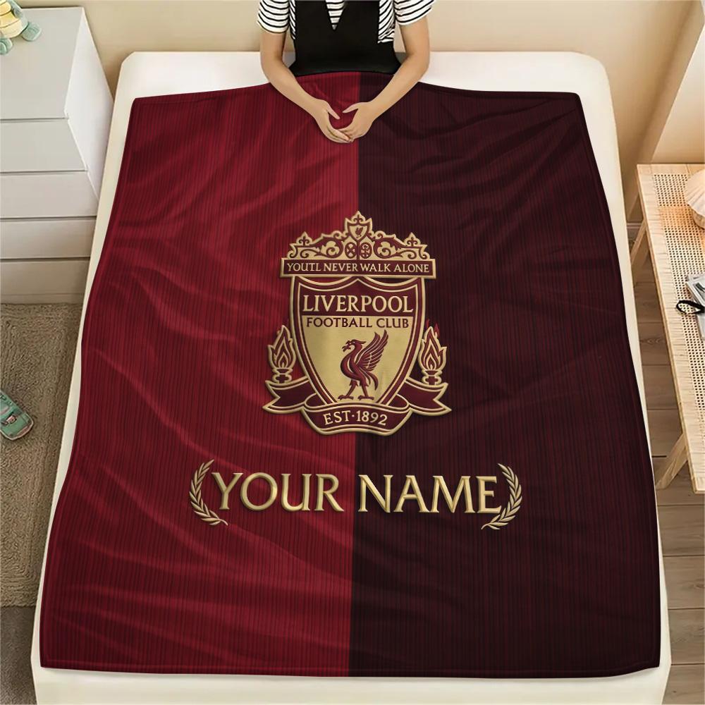 Custom Name Liverpool Flannel Blanket, High Quality Comfortable for All Seasons, Home Decor, Warmth and Comfort