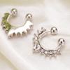 Fashion Women Rhinestone Inlaid Nose Ring Clip Hoop Piercing Body Jewelries