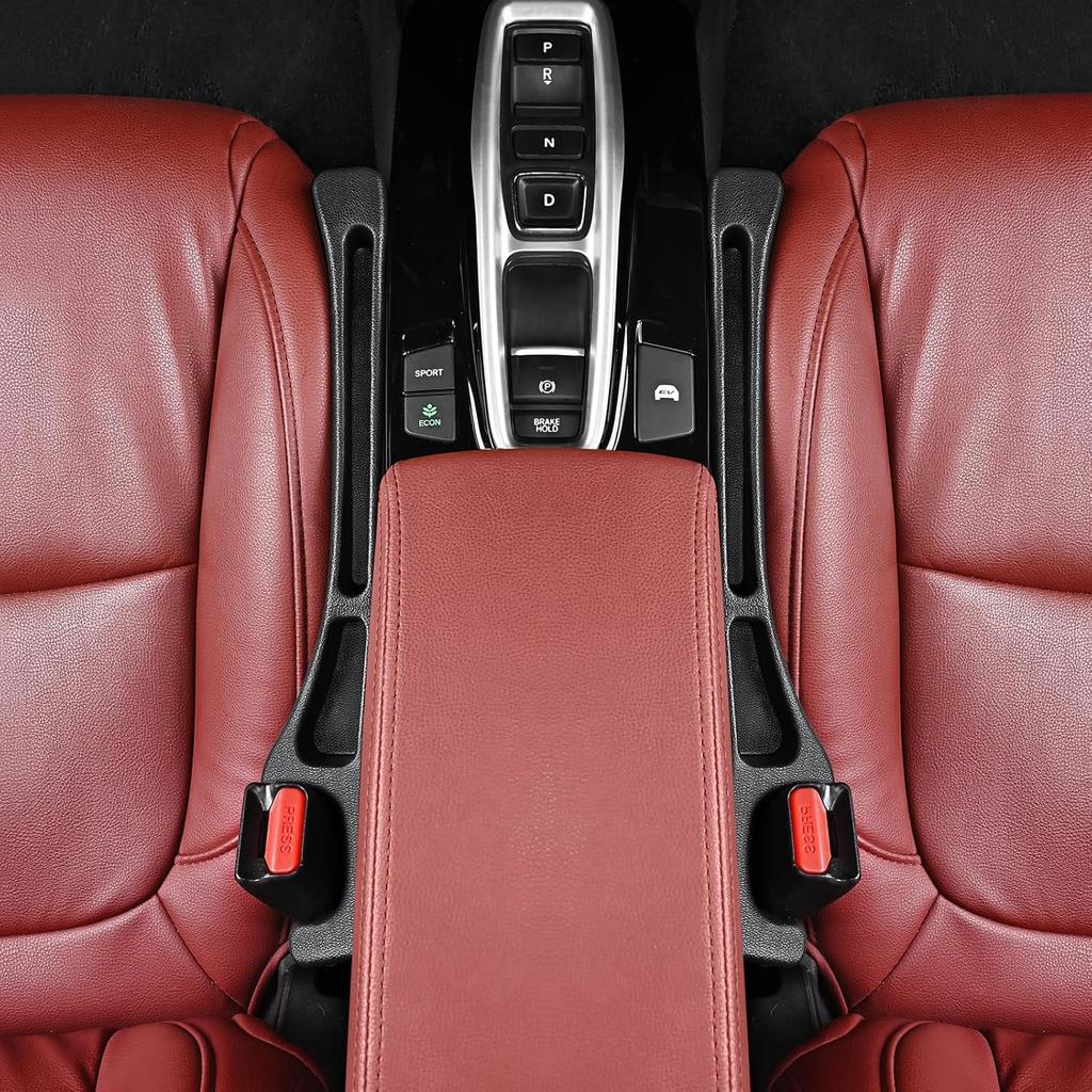 Car Seat Accessories, Car Seat Gap Filler, Car Organizers And Storage With Phone Holder, Car Interior Accessories Fit Sedan SUV Truck -2PCS Black