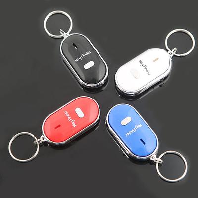 Outdoor Keyring Locator Sound Control Keychain Tracker Anti-Lost LED Key Finder