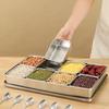Stainless Steel Multi-Compartment Spice Jar Organizer