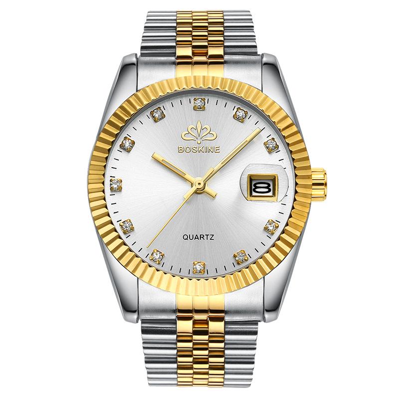 Top Brand New Calendar Watch Men's Multifunctional Fashion Business Men's Watch Waterproof Steel Band Quartz Watch