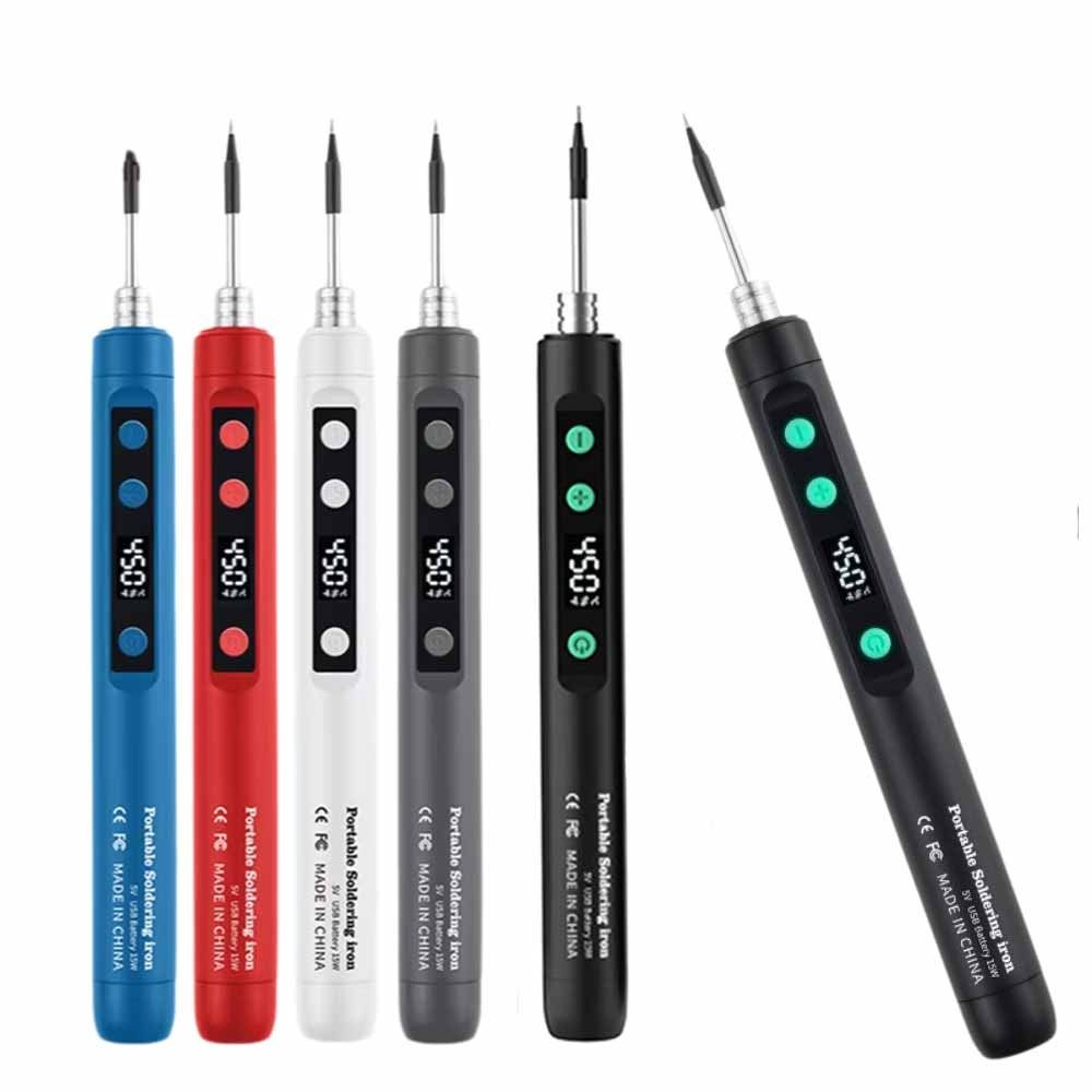Adjustable Temperature USB Soldering Iron Cordless Welding Tool Kit Pen DIY Projects