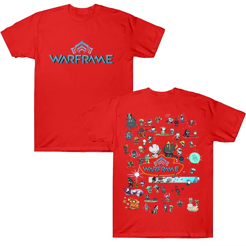 Warframe Premium Oversized Anniversary T Shirt Fashion Round Neck Cotton Short Sleeve Tee Shirt Comic Casual Comfort Unisex Tees