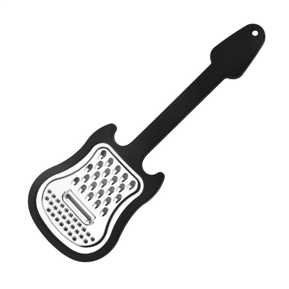 

Handheld Cheese Grater Stainless Food Grater Guitar Shape Cheese Grater for Chocolate Butter Fruit Vegetable Kitchen Gadget чорний