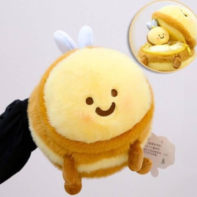Cute Creative Bee Plush Toy Soft Pp Cotton Stuffed Animal Doll For Kids 20cm