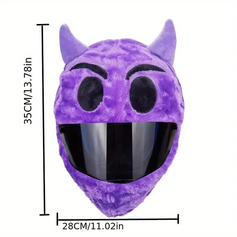 Plush Cartoon Dog Rabbit Demon Animal Helmet Cover, Bicycle Motorcycle Multi-function Protective Helmet Does Not Include Helmet