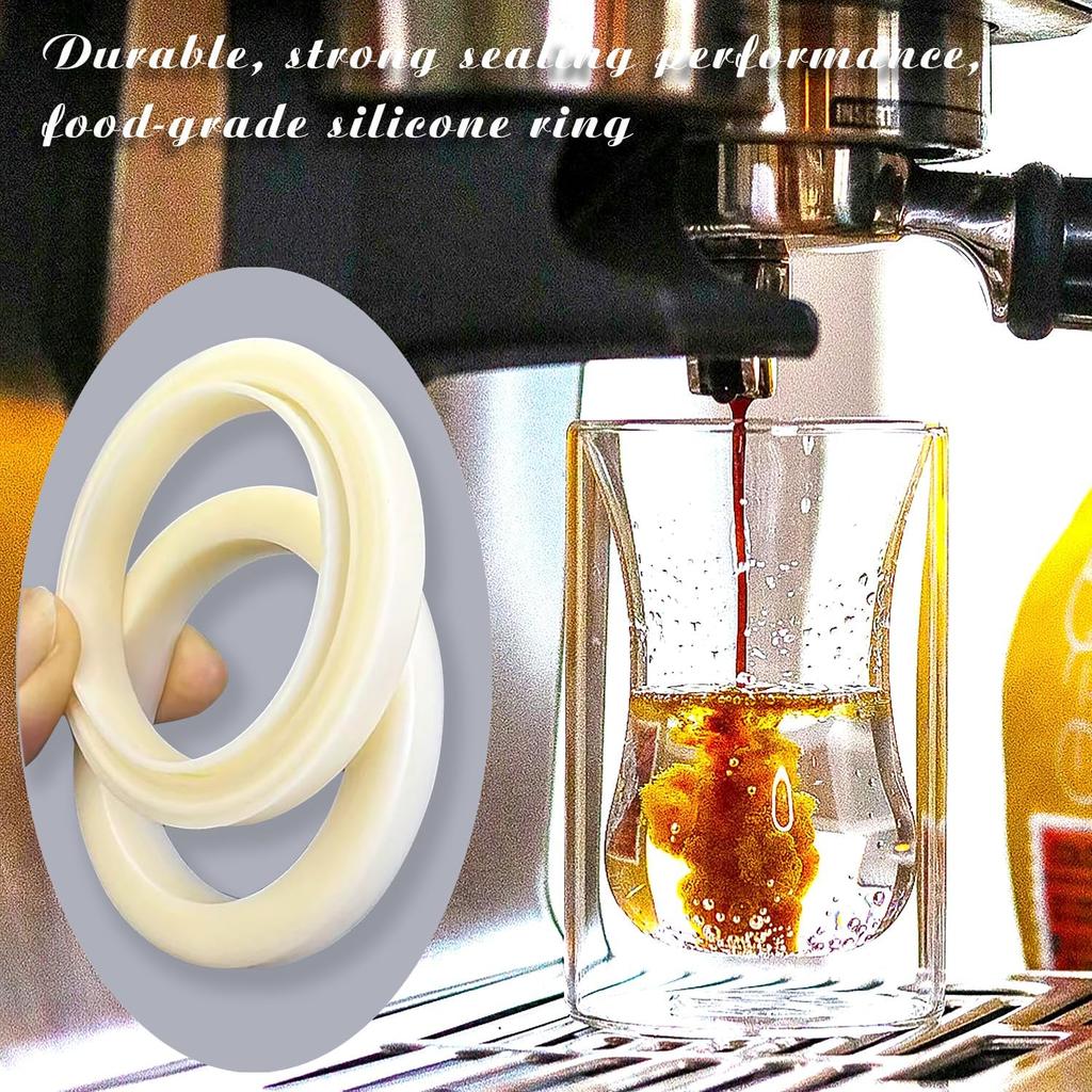 2PCS 54mm Silicone Steam Ring for Breville Espresso Machine 878/870/860/880/810/840/450/500 and Sage 880/878/875/870/810/500, BPA-Free Grouphead