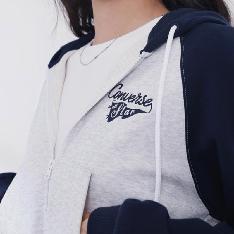 Converse Retro Full Zip Fleece Obsidian Wcj448 695