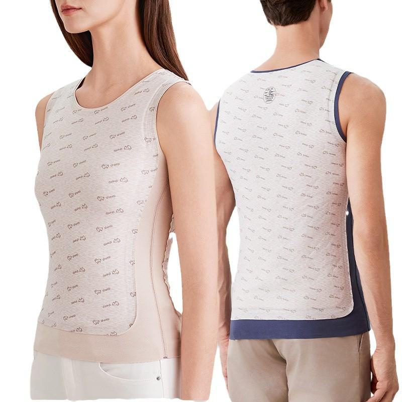 Unisex bezszwowa, wypełniona wełną, antybakteryjna, ciepła kamizelka na jesień/zimę