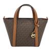 Michael Kors Borsa Tote Mk Pratt Logo Zip Tela Rivestita Donna Borse Tote Marrone 35S4G3FM1B-BROWN