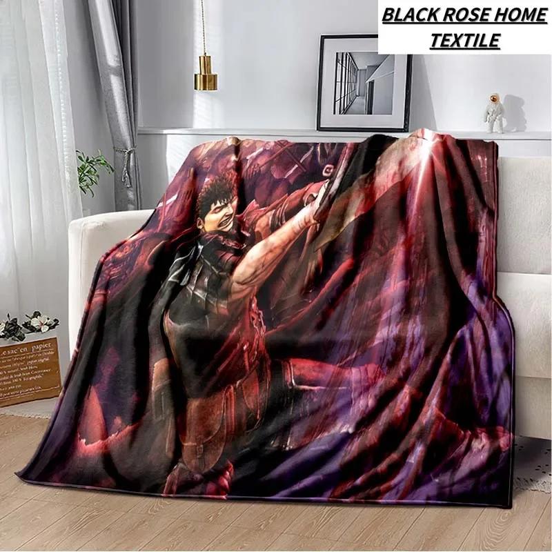 Fashion Art 3D HD Printed Berserk Anime Blanket Family Bedroom Sofa Bed Sheet Plush Sleeping Blanket Camping Warm Cover Blanket