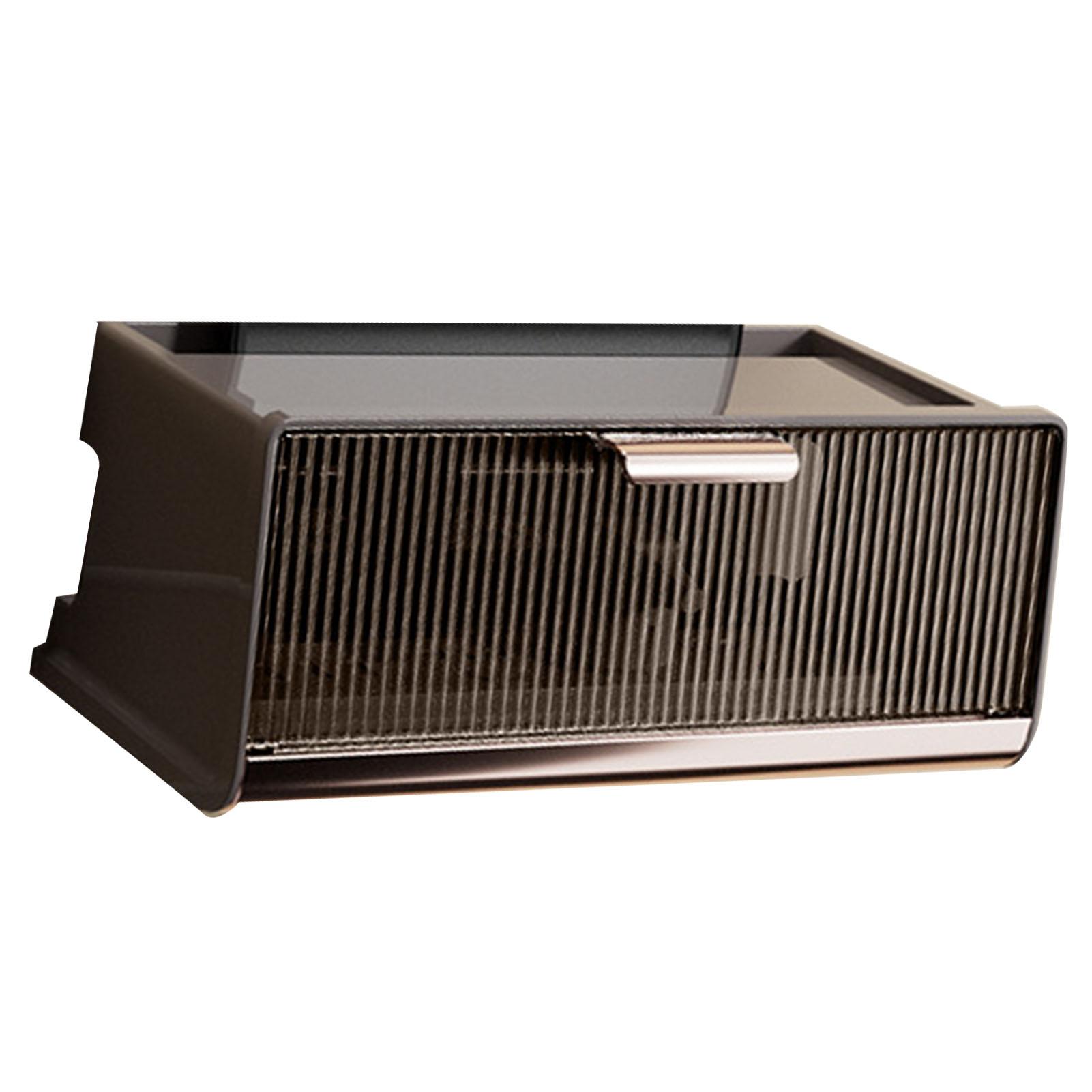 

Wall Mounted WIFI Router Storage Box Great Capacity Power Strip Power Socket Cable Storage Case for Home Brown-Medium