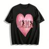 Glitter Heart Mama Letter Print Casual Short Sleeve T-Shirt Pure Cotton T-shirt