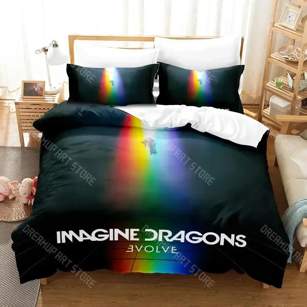 Set da letto Imagine Dragons Singolo Gemello Matrimoniale Queen King Size Set da letto Aldult Bambino Camera da letto Set Copripiumino Set Lenzuola Stampa 3D