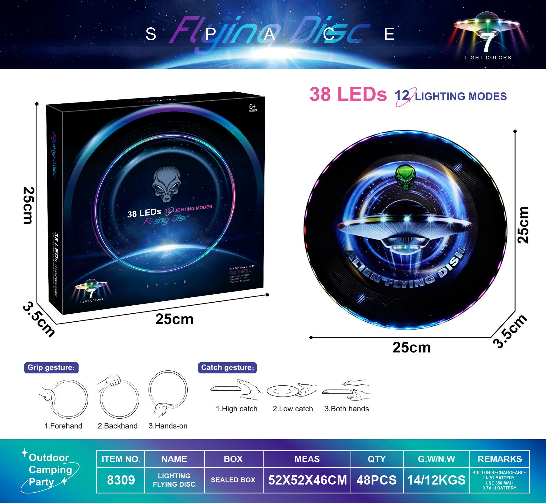 

LED Luminous Gyro Flying Disc Toy for Kids - Outdoor Sports