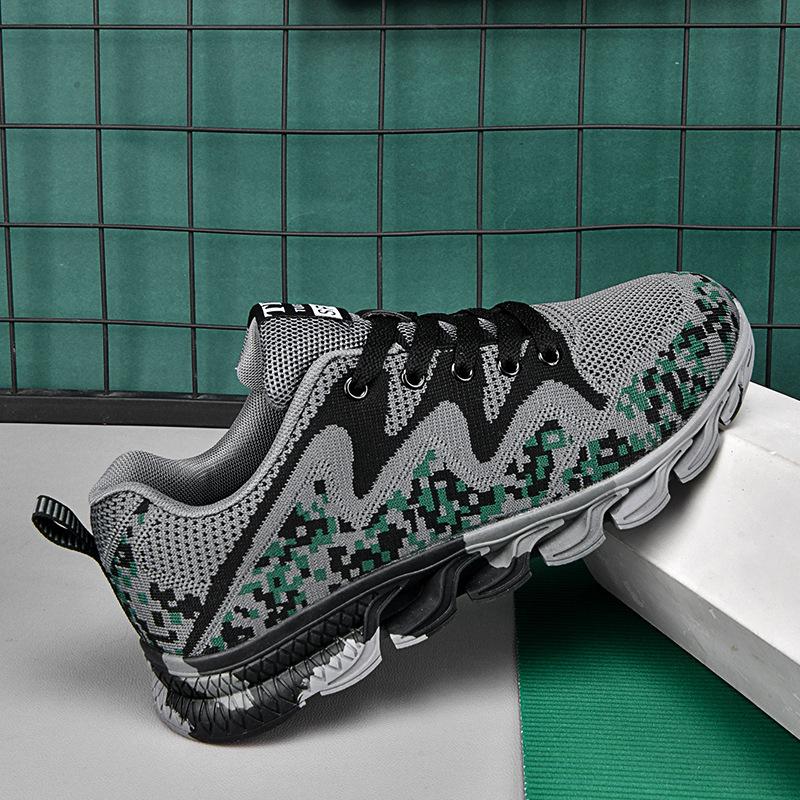 

2025 new lightweight outdoor breathable fly-woven sports shoes wear-resistant and non-slip rubber sole hiking shoes factory 36