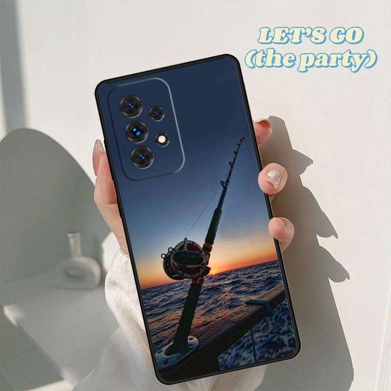 Carp Fish Fishing Rod Phone Case For Samsung Galaxy A42 A31 A40 A51 A71 A32 A80 A91 A52 A72 A73 A20e A21S A50 A70 A11 A12 Cover