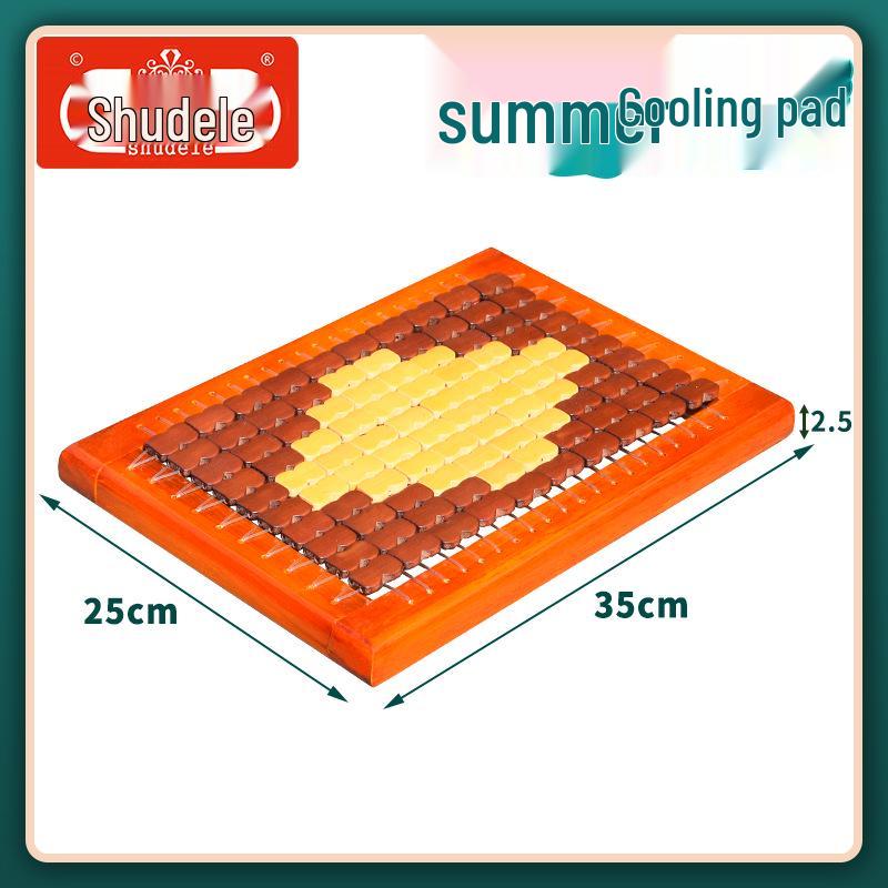 Almofada de Cadeira de Verão Respirável em Malha com Estrutura de Madeira