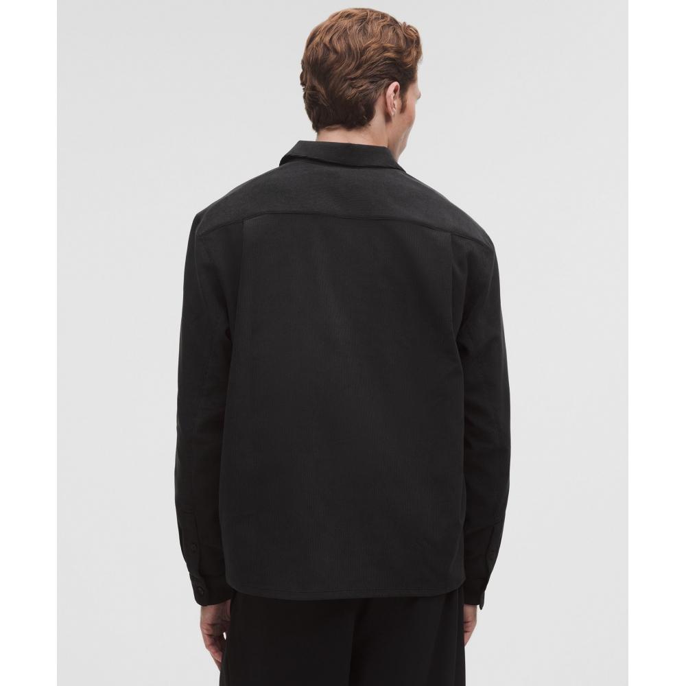 Lululemon Corduroy Relaxed Fit Long Sleeve Button Up Shirt Black