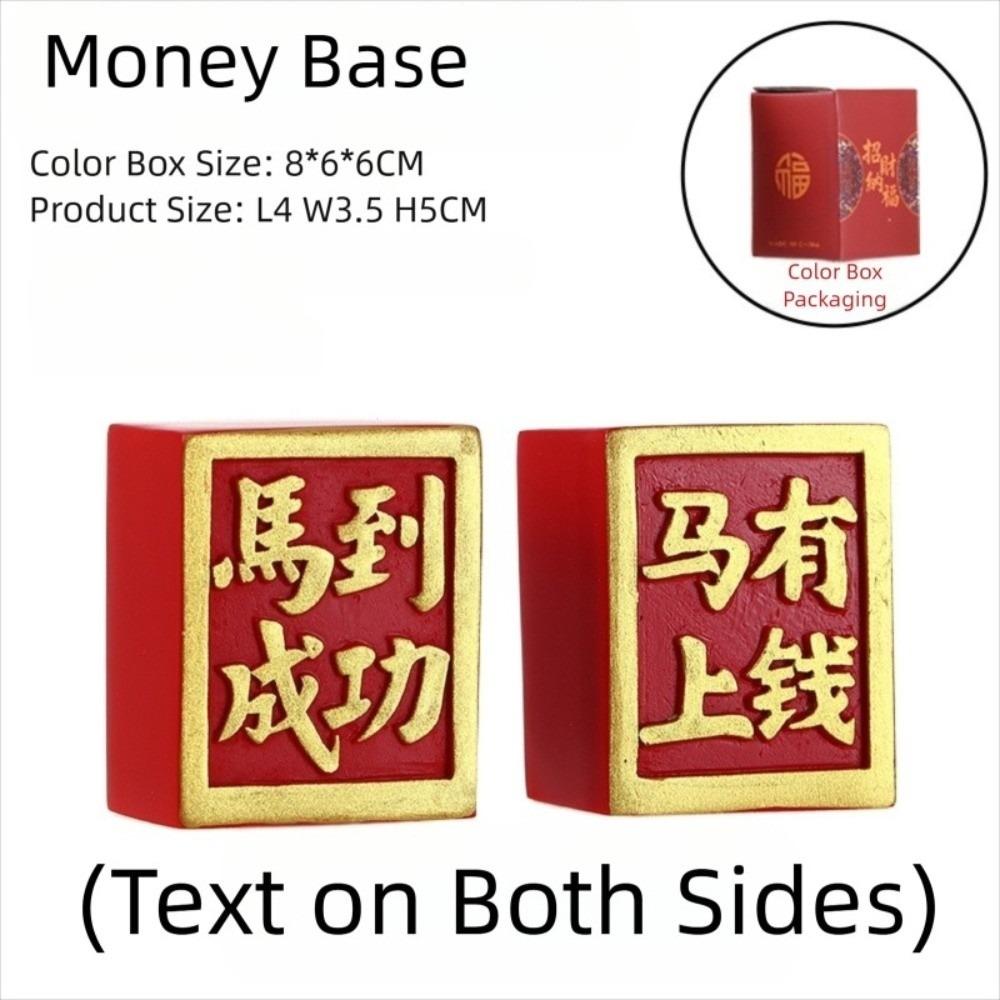 

Resin Zodiac Horse Ornament Lucky Bag Ingot Chinese New Year Decoration Cabinet Display 5