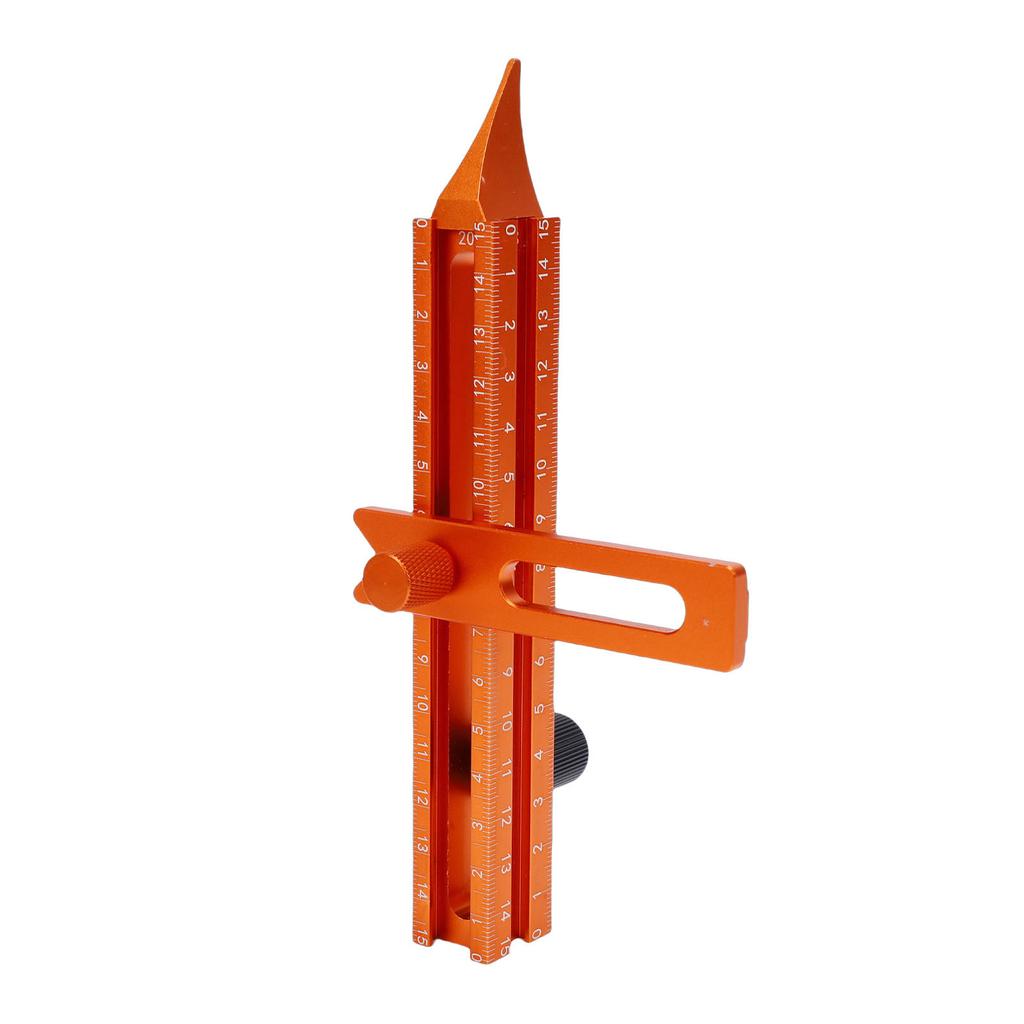 Scribing Ruler 4 Sided Scale Double Ended Magnetic Woodworking Marking Tool with Limit