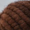 Women Winter Real Mink Fur Beanie Hat With Sliver Fox Pompom Warm Woven Knit Lined Caps Female Fashion Winter Hat