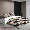 3Pcs Cat Face Bedding Sets 3D Printed Cute Cartoon Cat Dormitory Twin Size For Students Duvet Cover Sets With 2Pillowcases