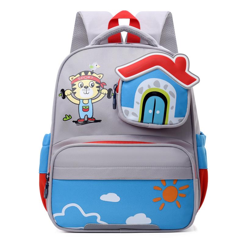 Schulranzen für Jungen und Mädchen, Kindergarten Grundschule Leicht Wasserdicht Multifunktional Große Kapazität für Rucksack