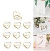 New 15PCS Heart-shaped Photo Clip Card Holder Wedding Table Decoration Retro Paperclips Rose Gold Mental Clips Stationary