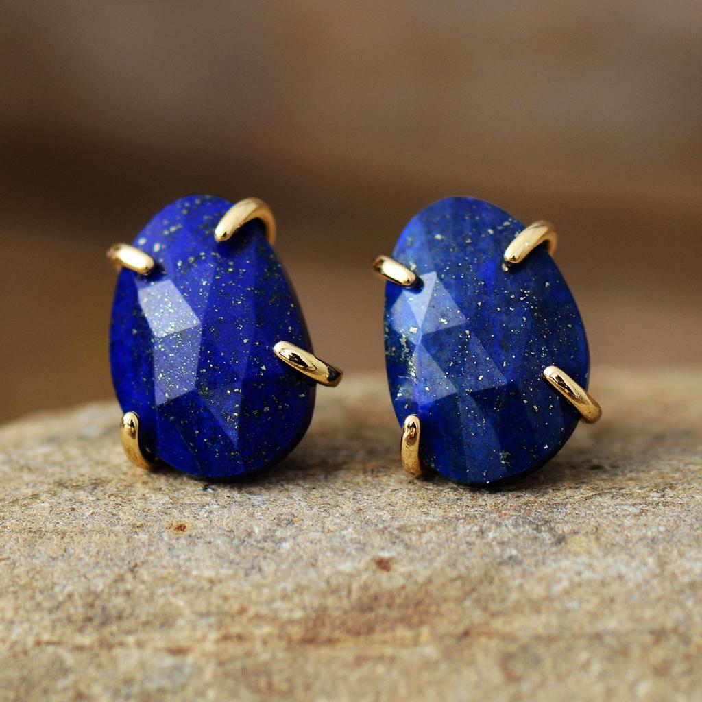 High Quality Plagioclase Earrings, Popular Natural Stone Jewelry In Europe and America