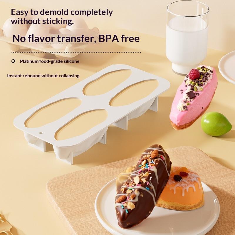 Stampo in Silicone Design Pistacchi a 4 Celle Stampo per Torta Mousse Cioccolato Fai da Te Strumenti per la Cottura di Dolci per Feste Bakeware da Cucina per Alimenti