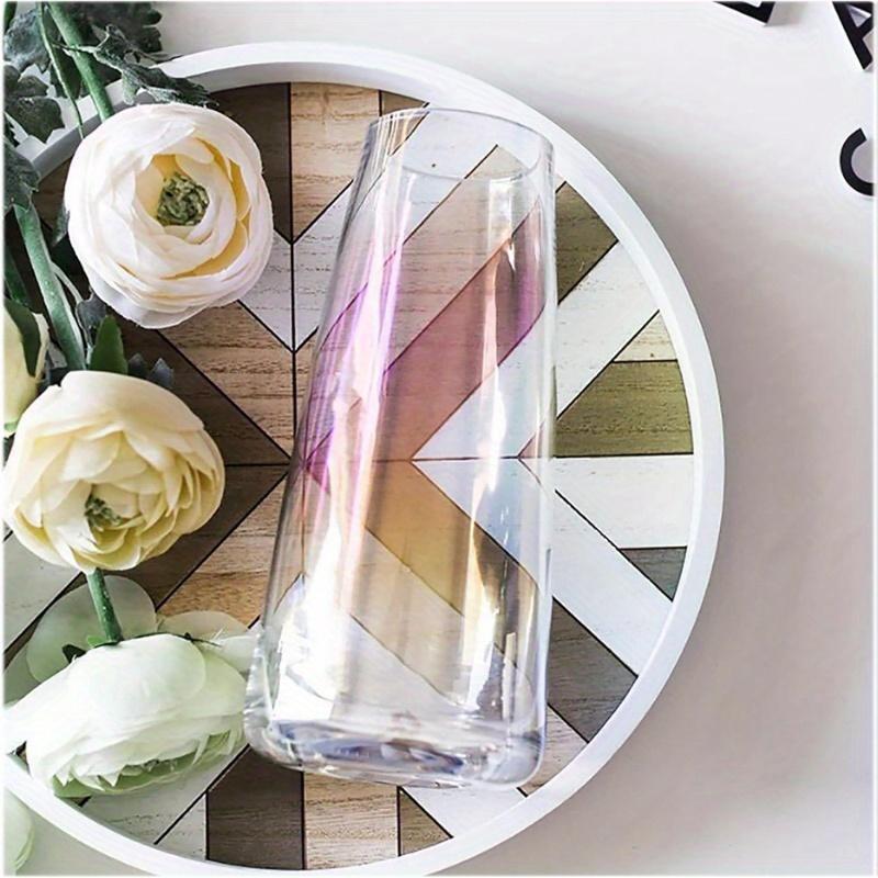 Transparent Aurora Illusion Glass Vase Flower Arrangement Vase Tabletop Vase Home Decoration Vase Perfect Gift for Wedding
