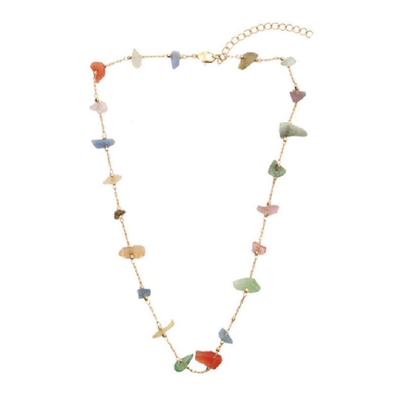 

Bohemian Acrylic Bead Charm Necklace Fashion Crystal Irregular Stone Clavicle Chain Bracelets Handmade Jewelry for Women 1
