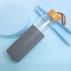 500ml Glass Water Bottle Leak-proof Lid Silicone Sleeve Sports Water Cup Eco-Friendly Reusable Water Bottle Travel