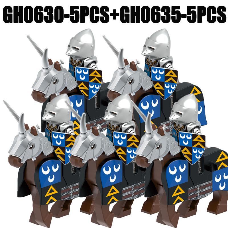Medieval Military Europe King Soldier Figures Building Blocks Castle Lion Knight Sword Infantry Weapon Warrior Bricks Toys Gifts