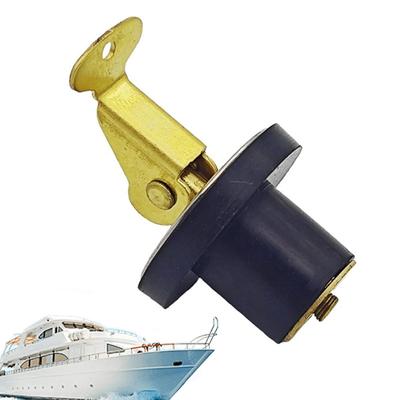 Drain Plug Boat Plug, 5/8" Marine Drain Plug, Brass Drain Plug with Handle, Rubber