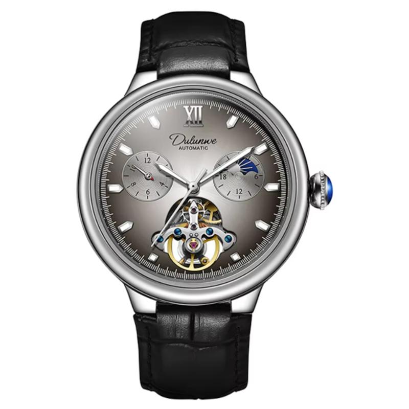 Men Mechanical Wristwatches 3ATM Waterproof Automatic Watch Moon Phase Tourbillon Sports Watch