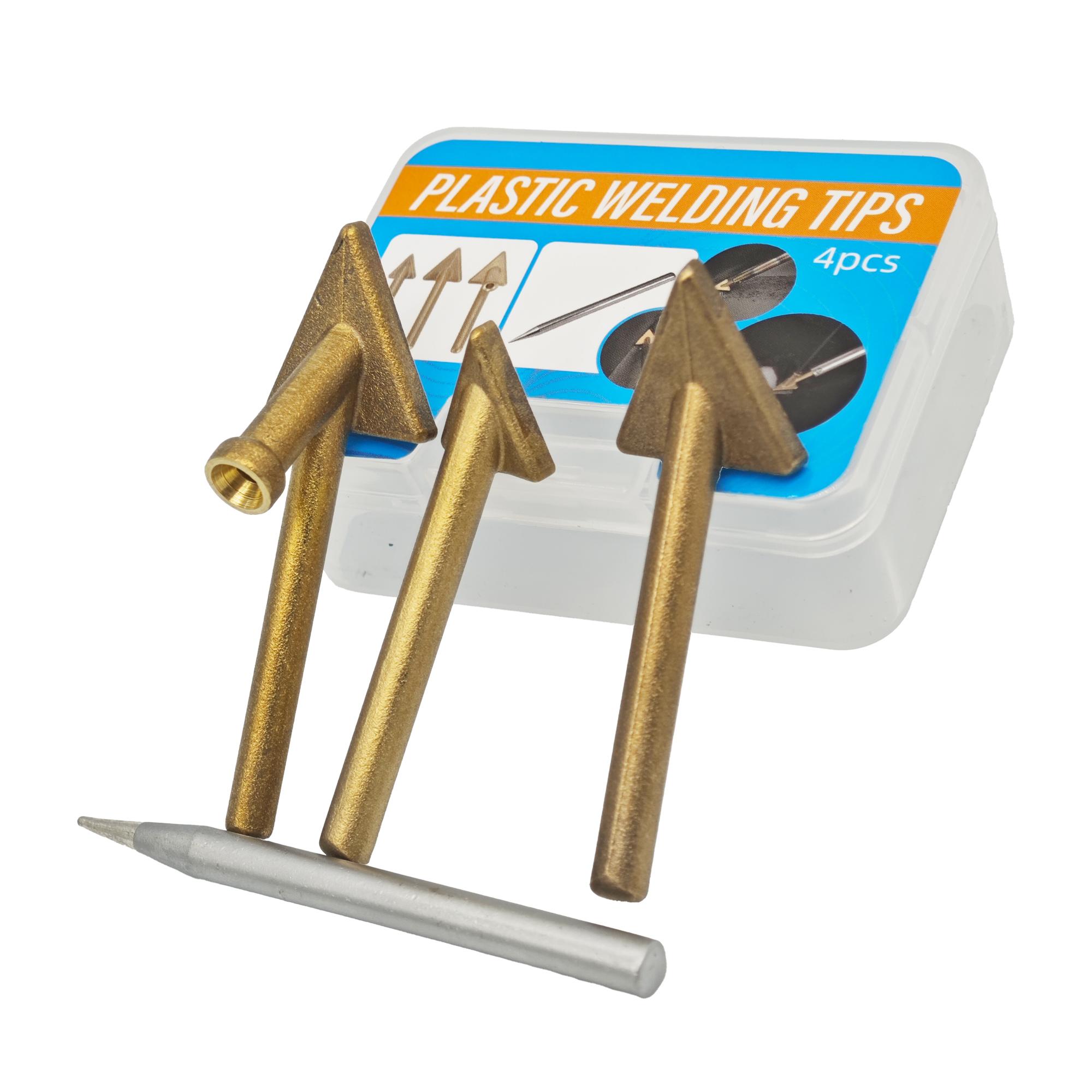 

4 шт. пластиковый сменный наконечник для сварки, медный сменный наконечник для сварки для ремонта бампера автомобиля латунный