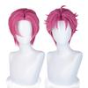 Rose Red Bangless Anti-upturned Short Hair Synthetic Wig | Animated Film KPop Demon Hunters Character Abby Cosplay Wig Halloween