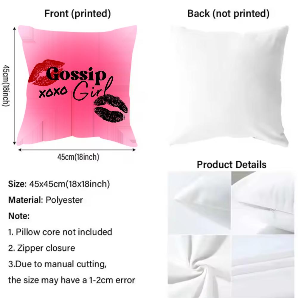 G-Gossip Girl-S Youth Cushion Cover Pattern Printed Pillowcase for Living Room Sofa Cushion Cover & Bedroom Decor