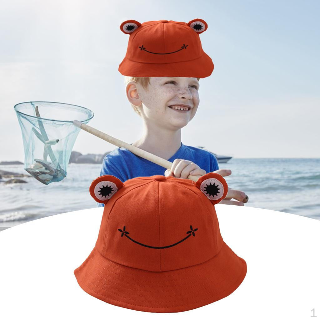 Cartoon Frosch Fischerhut Kinder Kinder Angeln Süßer Frosch Outdoor Fischer Sonne