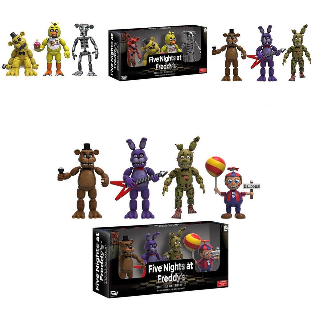 Atemberaubende 4 Stück Five Nights At Freddy's Pizza Simulator Actionfiguren für die ultimative Sammlung