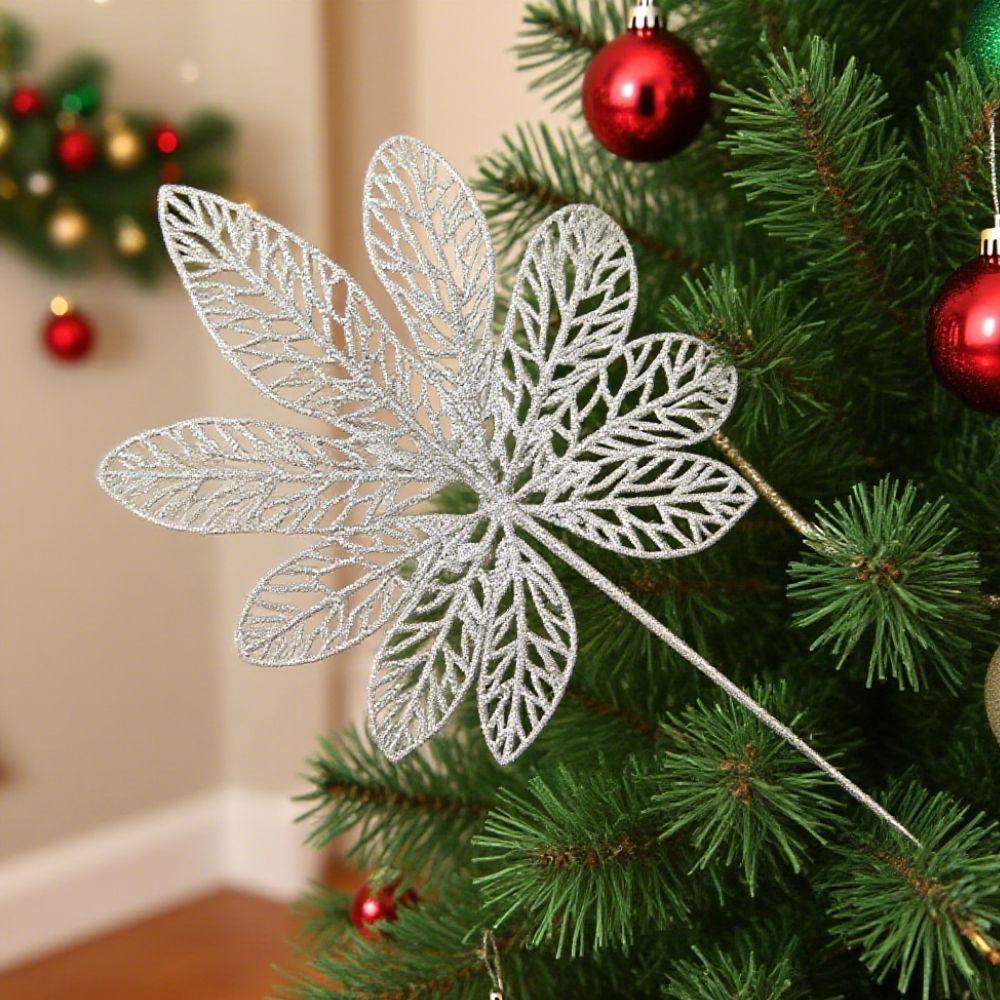 Christmas simulation gold powder bayberry leaf cuttings Festival supplies Decorative home ornaments Gold powder bayberry leaf