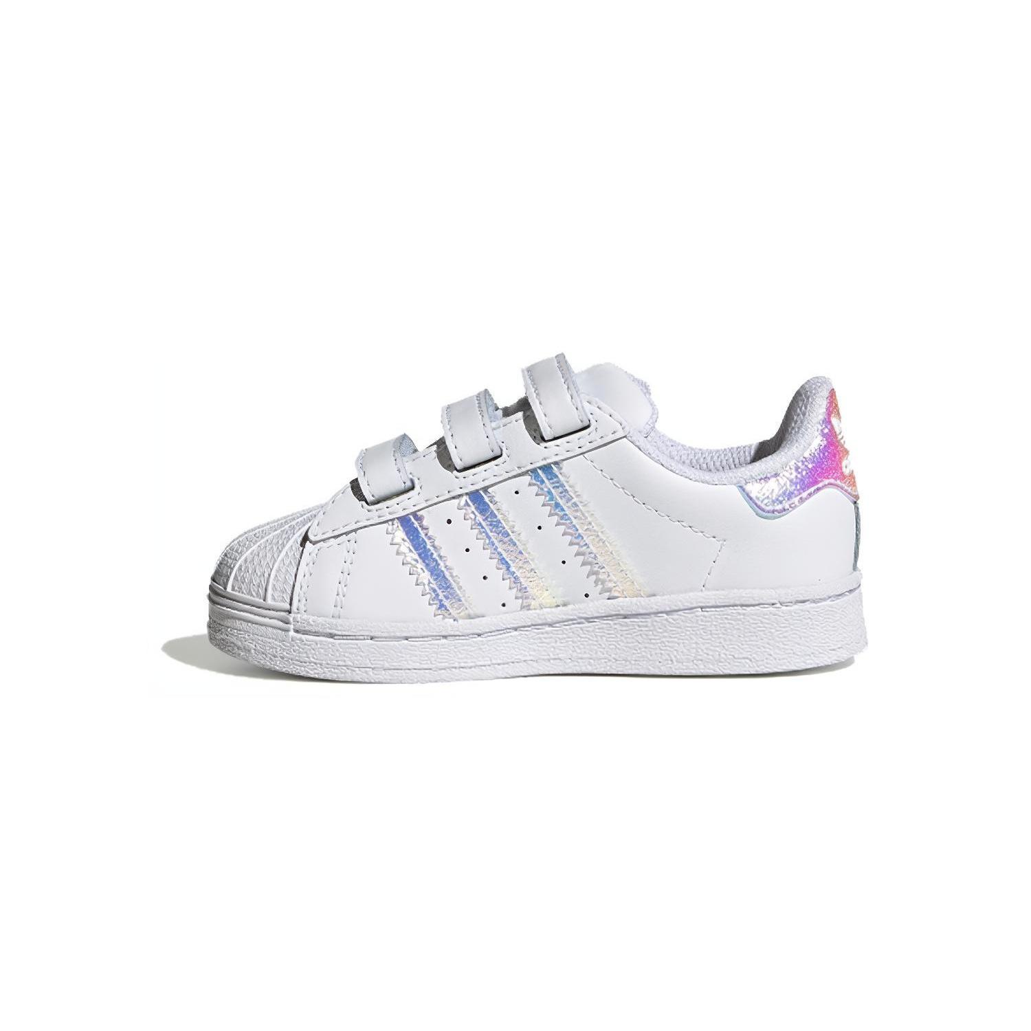 (TD) adidas Superstar Shoes  Cloud White Metallic Silver  Baby FV3657 EU 23.5